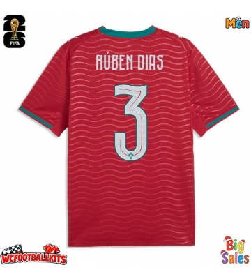 Portugal Ruben Dias #3 Replica Home Stadium Shirt World Cup 2026 Short Sleeve
